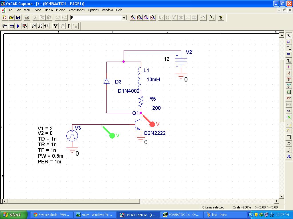 Signals and Systems Use of Flyback diode