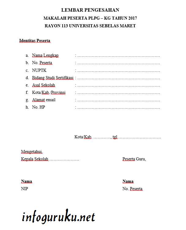 Format Makalah Peserta Plpg Dari Program