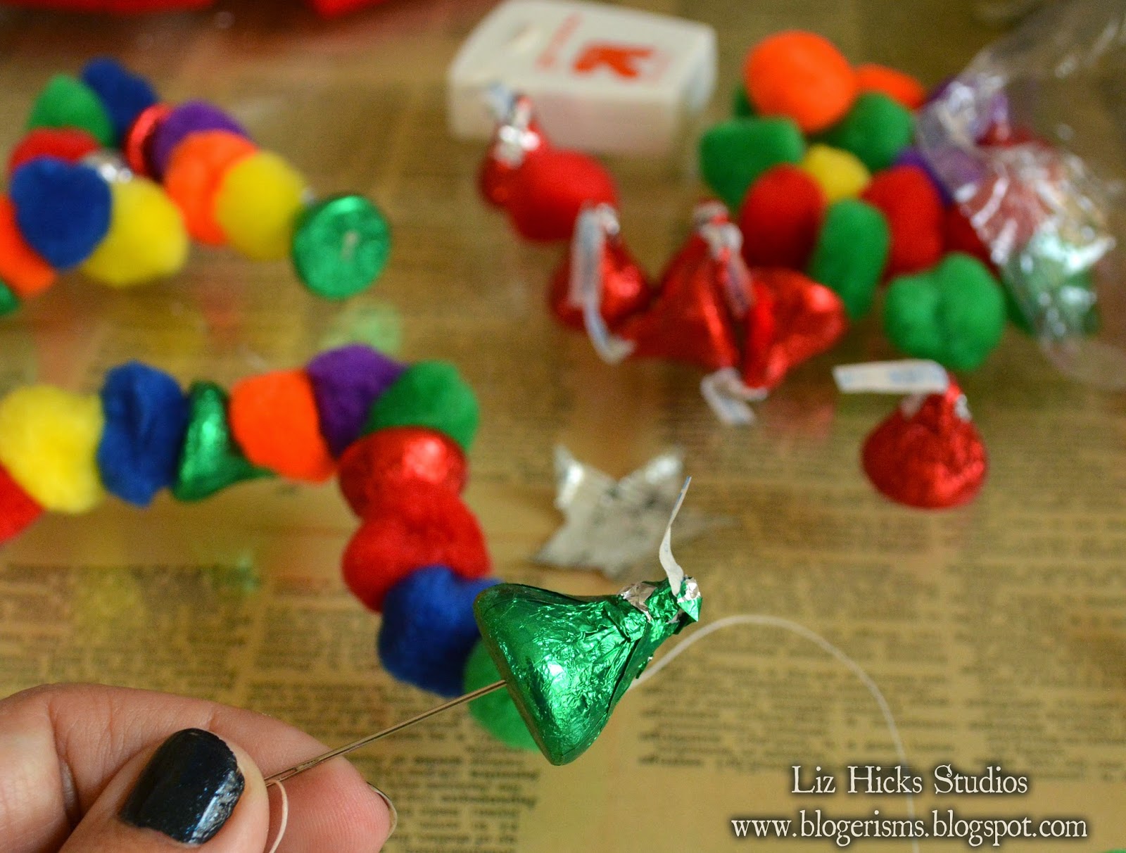 Liz Hicks Studios 3 Easy Holiday Crafts With Hersheys Chocolate kisses
