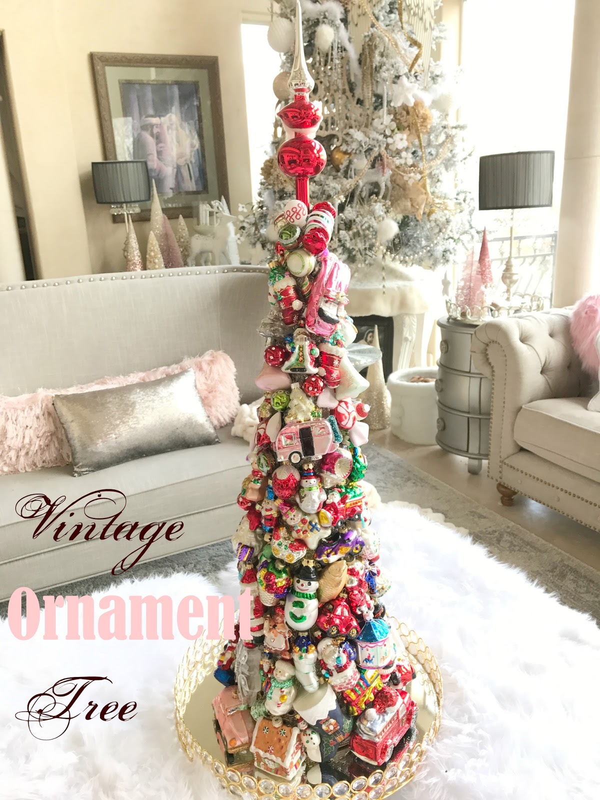 DIY Vintage Ornament Tree Purple Chocolat Home