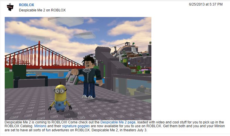 Unofficial Roblox Despicable Me 2 On Roblox - interesting minions roblox interesting things