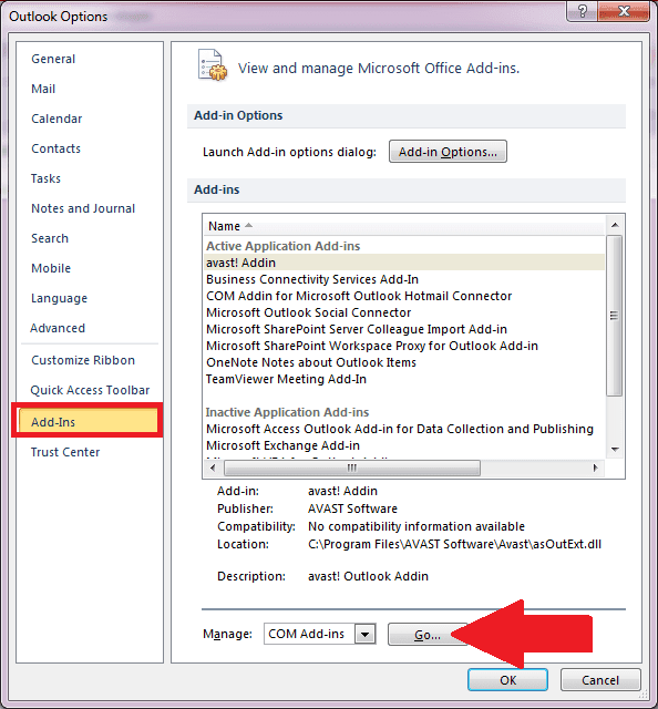 Outlook2010-Add-ins-Dialog