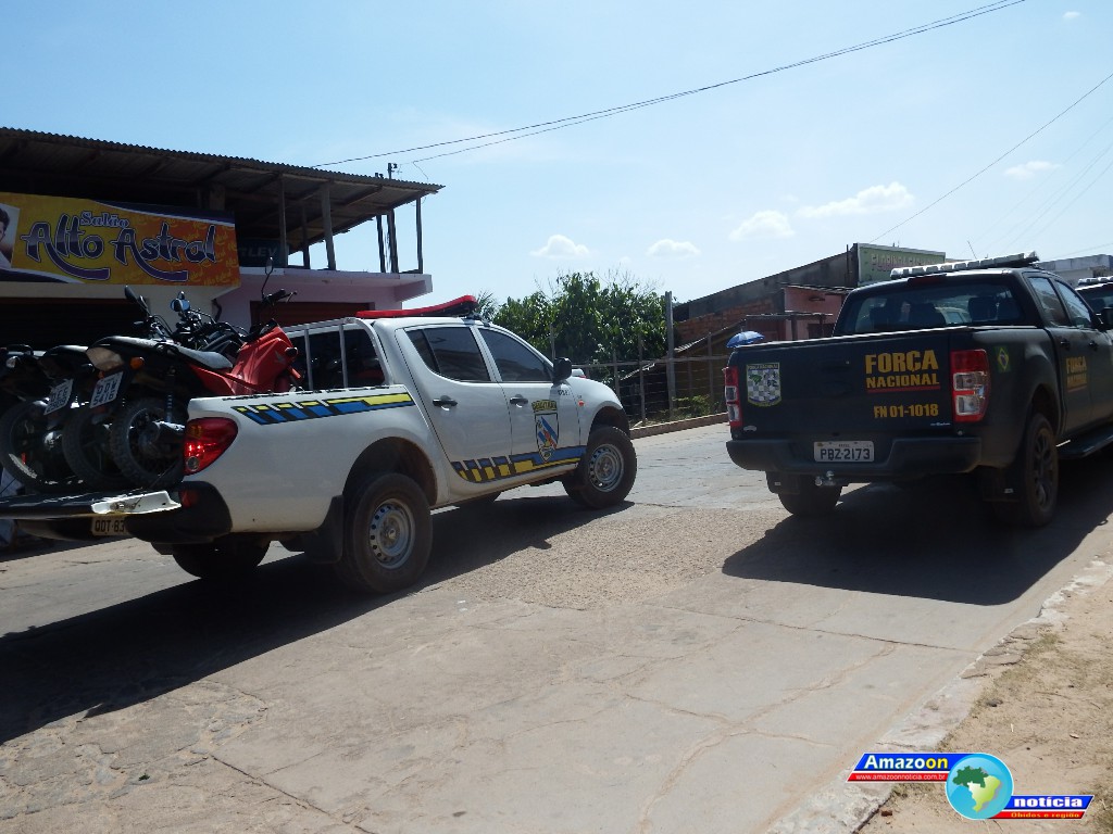 Em operação PF Força Nacional e Departamento municipal apreenderam vários veículos na manhã desta quinta-feira (25) em Óbidos.
