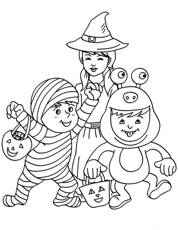 halloween coloring pages: Happy Halloween Coloring Pages