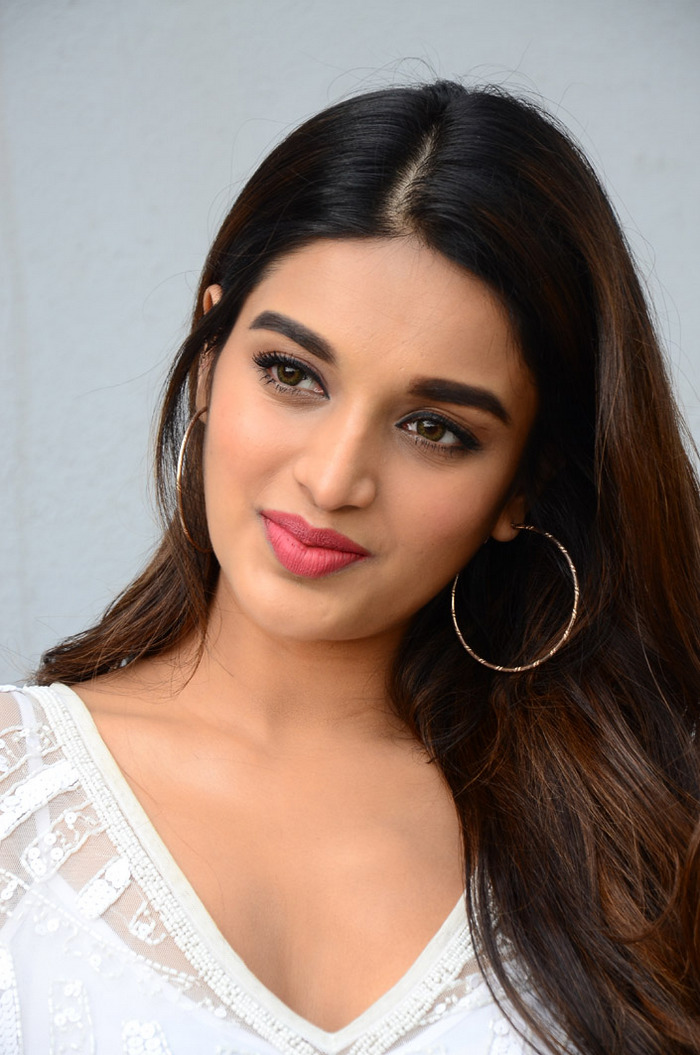Nidhhi Agerwal stills at Mr. Majnu movie Interview - South Indian Actress