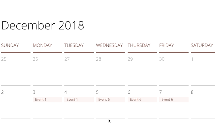 VueJS Calendar Component