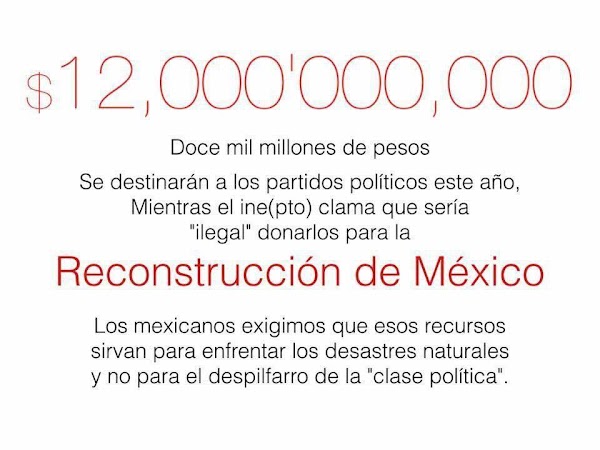  900 mil Mexicanos se unen y exigen al INE done los casi 7 mil millones de pesos que serán destinados a campañas electorales