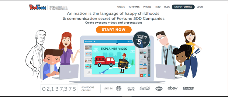 PowToon is a video presentation tool for business marketing