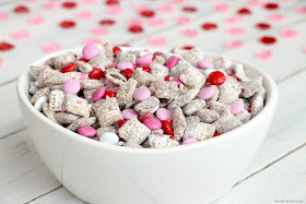 Easy, fun and festive Cupid Chow recipe from Served Up With Love
