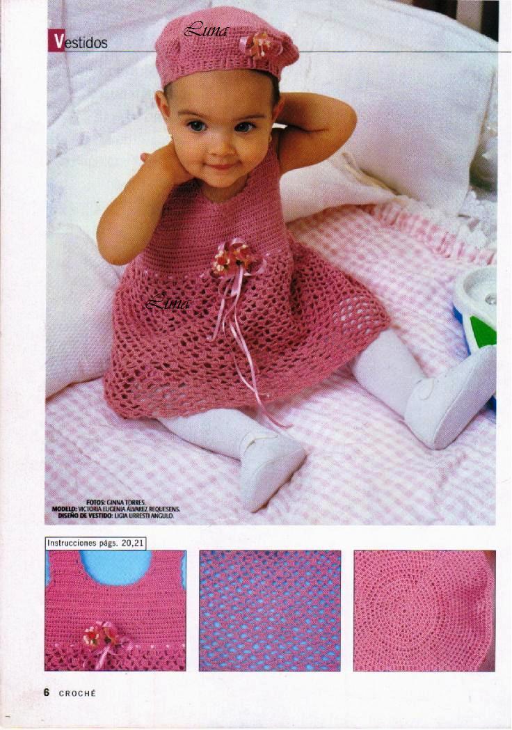 Injerto Informar creencia My Crochet , Mis Tejidos by Luna: Vestido para bebe con su boina