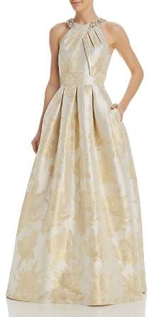 Eliza J Embellished Floral Ball Gown