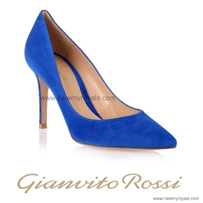 Crown Princess Mary wore Gianvito Rossi Blue Suede Pump