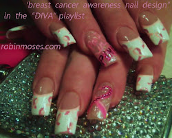 cancer breast awareness nail nails ribbon save pink robin tatas moses designs robinmosesnailart diva october april weed cannabis cup tutorial