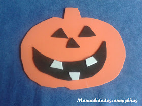 Calabaza de foami para Halloween