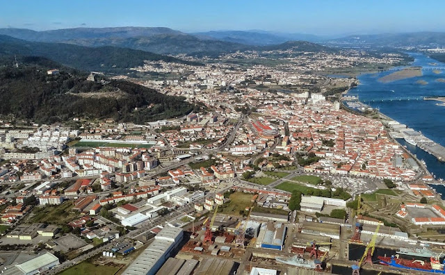 Imagem aérea de Viana do Castel