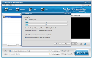 iWisoft Free Video Converter mendukung banyak format file yang populer.