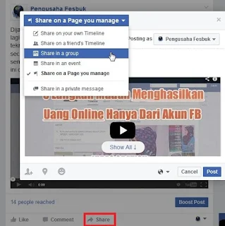 share cara jualan online facebook