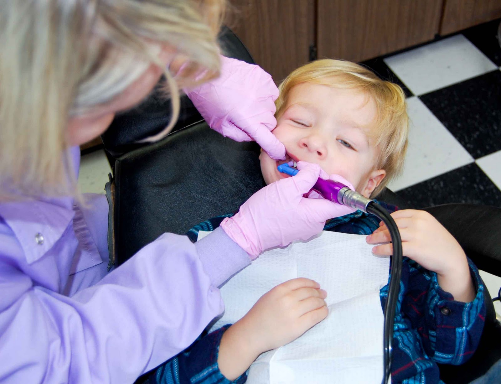 Josh, Whitney, Colton, & Carrington FIrst Dentist Appointment