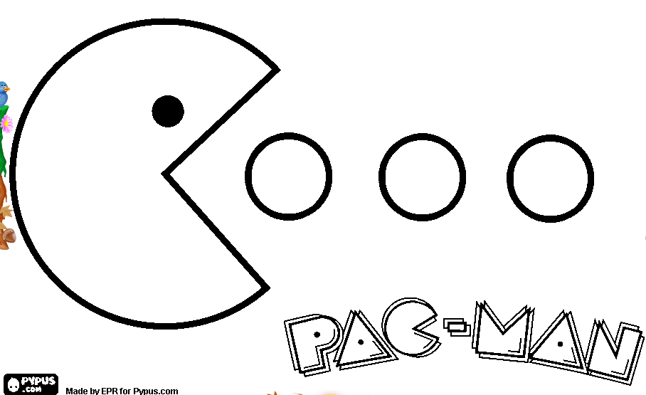Desenhos do Pacman para Colorir.