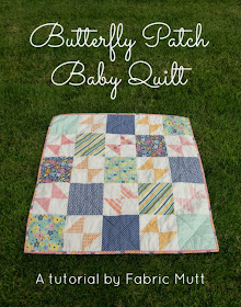 Butterfly Patch Baby Quilt Tutorial by Fabric Mutt for Riley Blake Designs