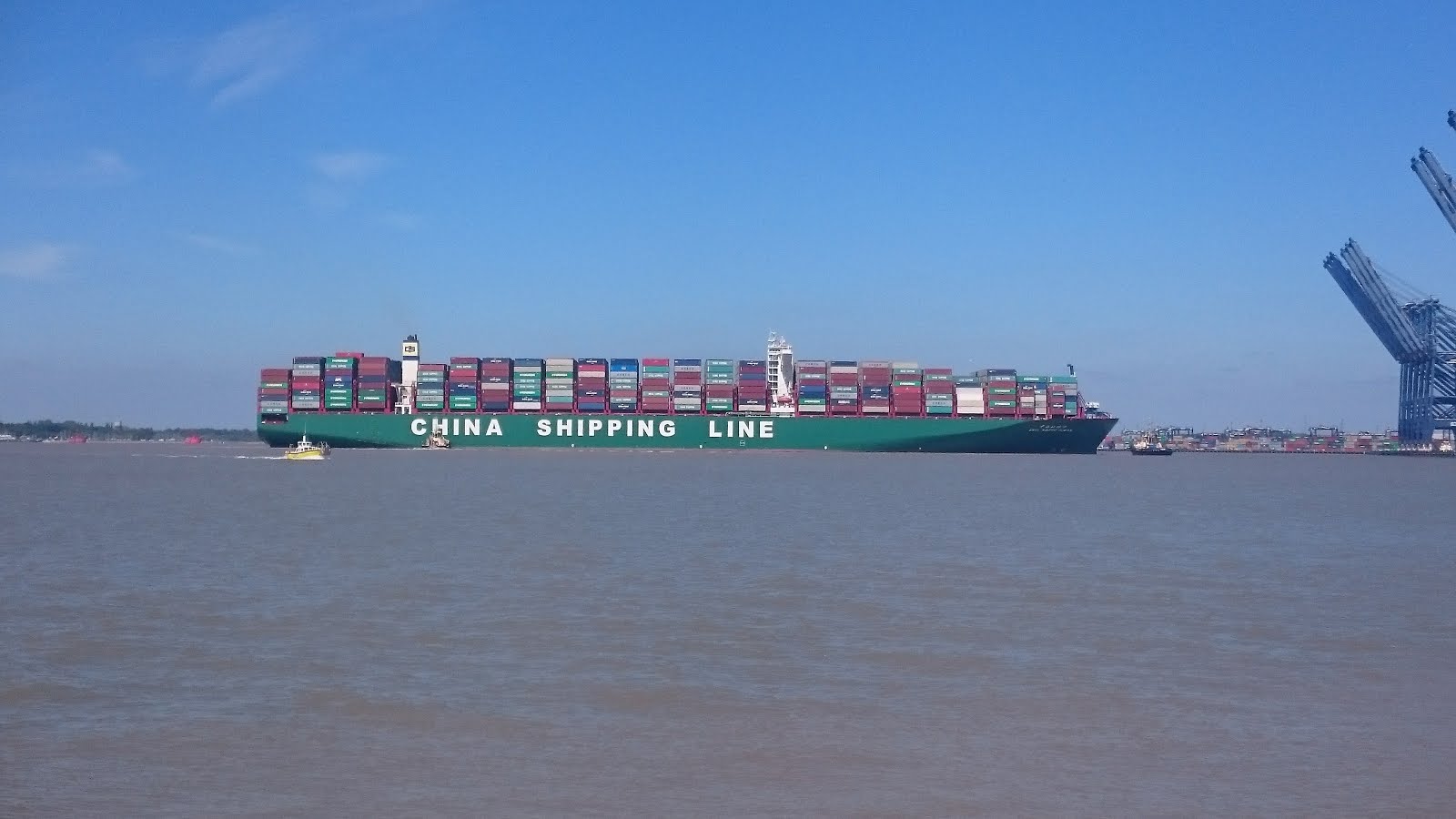 CSCL Arctic Ocean Arriving at the Port of Felixstowe 10th May 2017