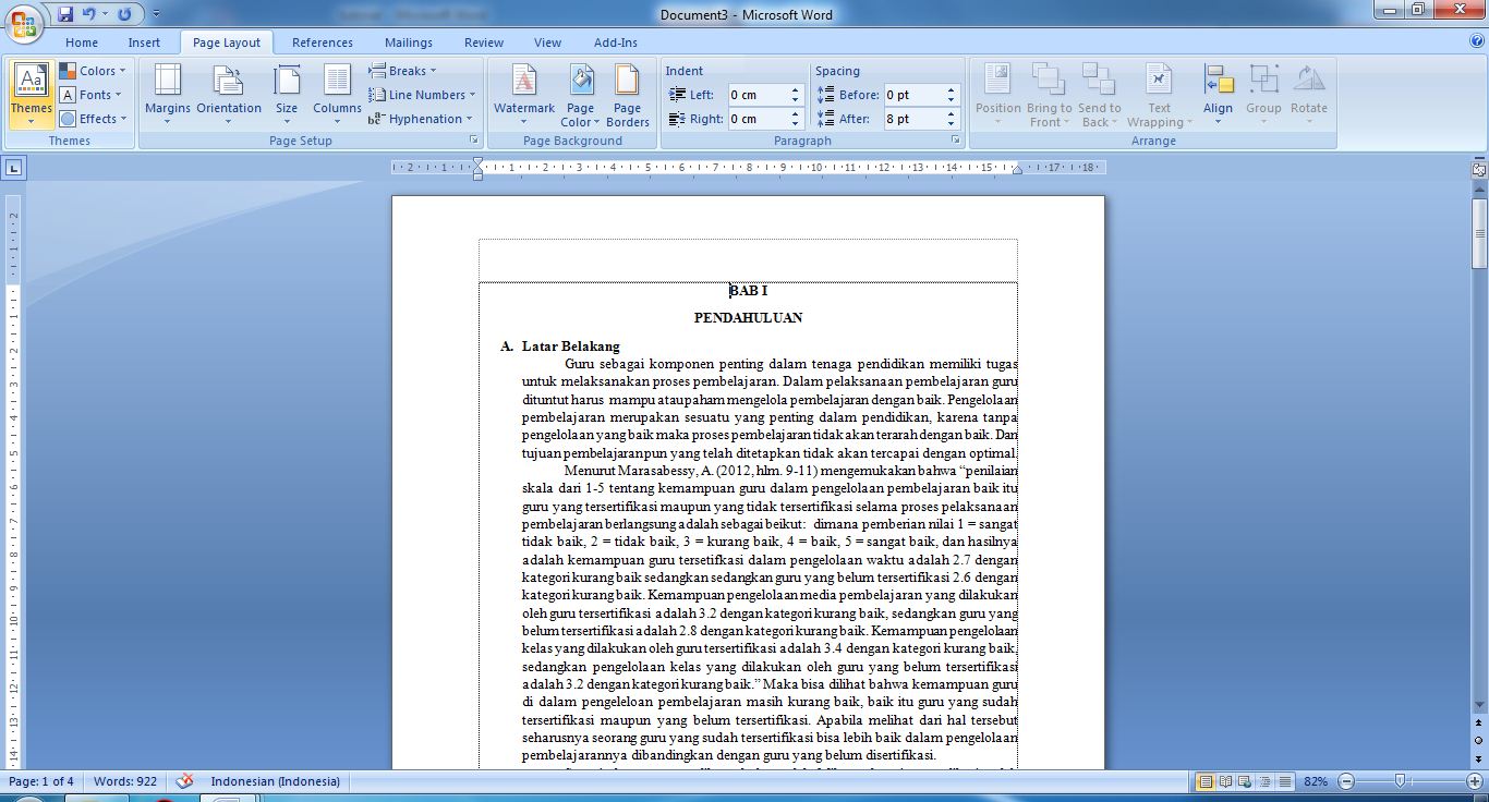 BERBAGI ILMU: Cara Memberi Nomer Halaman yang Berbeda Posisinya