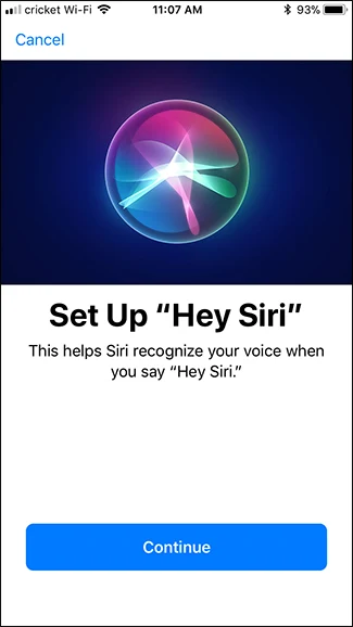 configurare Hey Siri