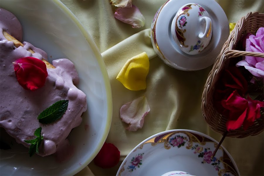 Pastel fácil con cobertura de mora