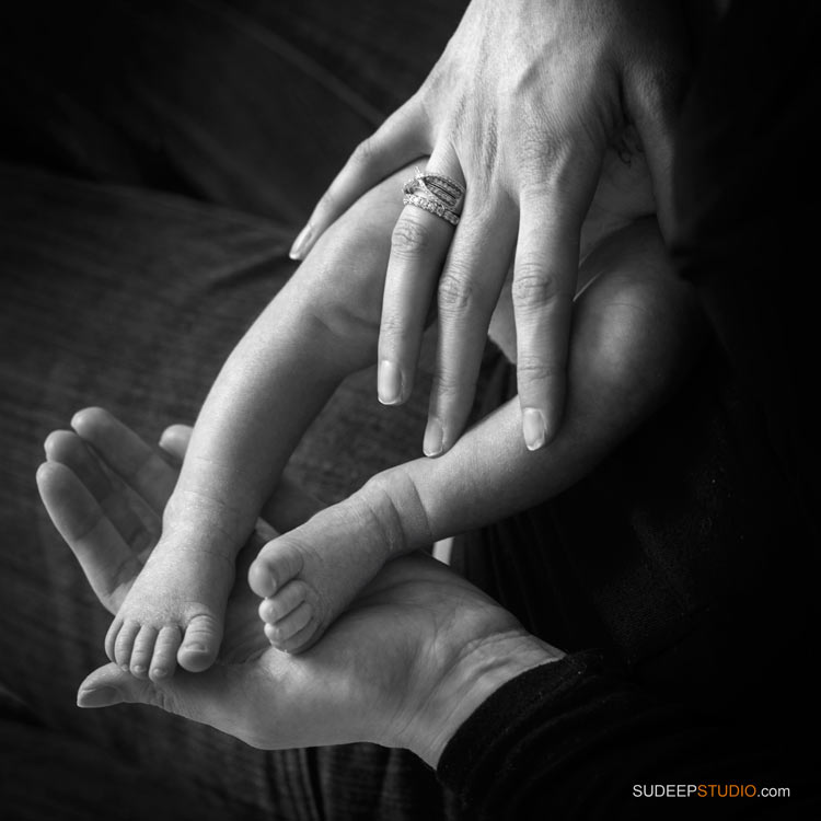 New Born Baby Hands Toes Pictures Black White Fresh Natural Candid SudeepStudio.com Ann Arbor NewBorn Family Portrait Photographer 