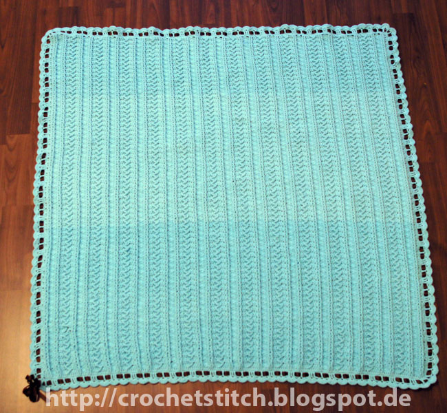 Crochet & Knitting Stitch Babydecke "Mayflower Baby Blanket" fertig!