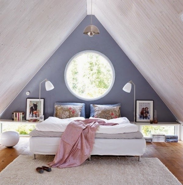 Furnishing high attic with smart interior design solutions