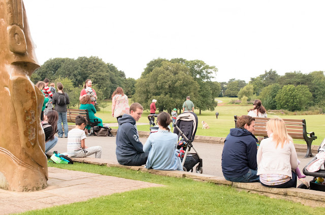 Families gathering before the Big Latch On