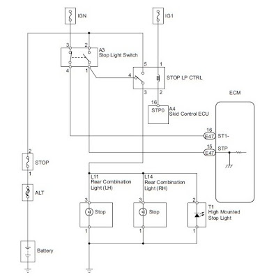 Duplex System Stop Light Switch Wiring Diagram of 2007 Toyota FJ