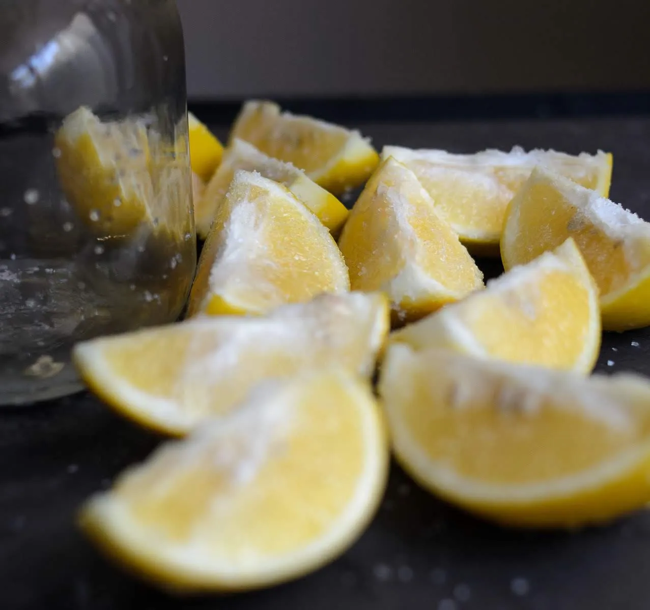 Lemons ready for making preserved lemons photo