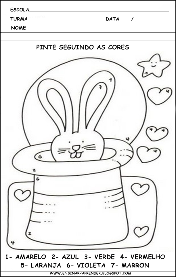 Atividades de pintura dirigida