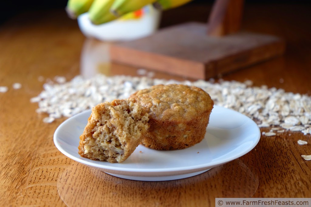 Farm Fresh Feasts Honey Banana Oat Muffins