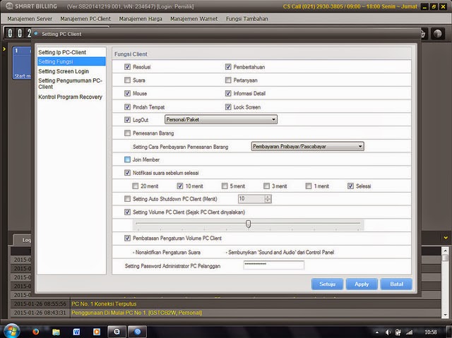 Cara Setting Dan Ubah Password User Admin Di Smart Billing