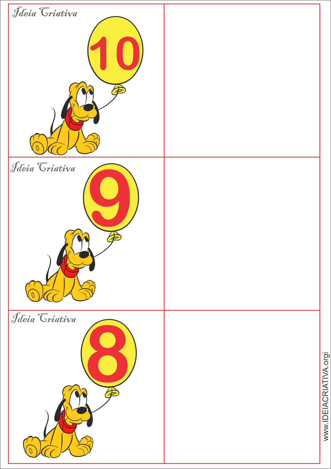 Flash Cards Sala de Recursos Mutifuncional Quantos osso Pluto quer?