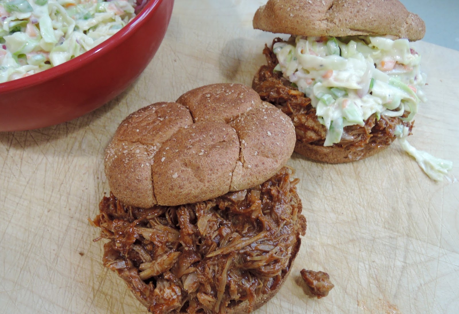 The Briny Lemon Pulled Pork Sandwiches with Creamy Coleslaw