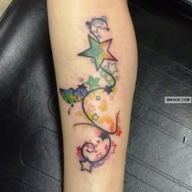 Gambar Tato Tema Pelangi Jenis Water Color, Geometris, Old Shool Terbaik tato 3D keren di punggung, gambar tato di dada, tato keren di kaki, macam macam tato terbaik di dunia, gambar tato tribal
