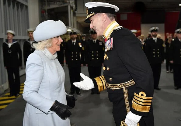 The Prince of Wales and The Duchess of Cornwall attended the commissioning ceremony of the aircraft carrier HMS Prince of Wales