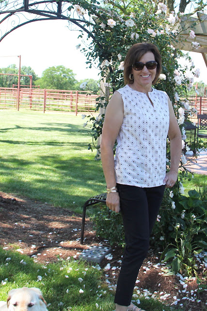 McCall's 7390 top made from Style Makers Fabric