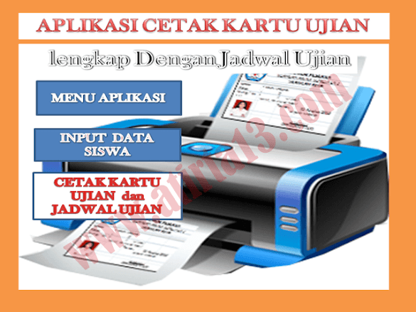 Aplikasi Cetak Kartu Penerima Dan Kegiatan Ujian Siswa Format Excel Siap Cetak