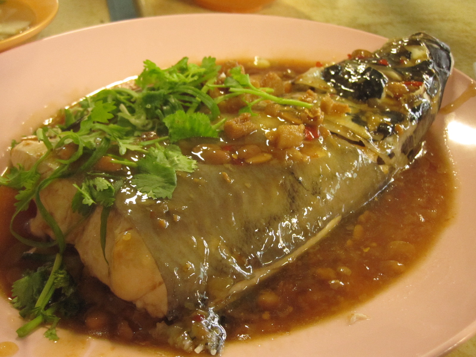 Small Potatoes Make The Steak Look Bigger 13 steamed fish head at