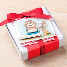 3 Mini Pizza Box Projects ~ Stampin' Up! Postcard Pals