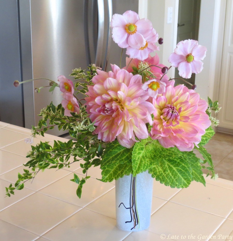 Late to the Garden Party In a Vase on Monday The dahlias and zinnias