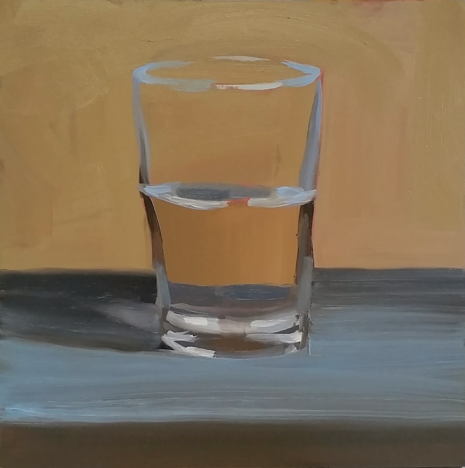 Brian Estill Painting and Life Glass Half Full