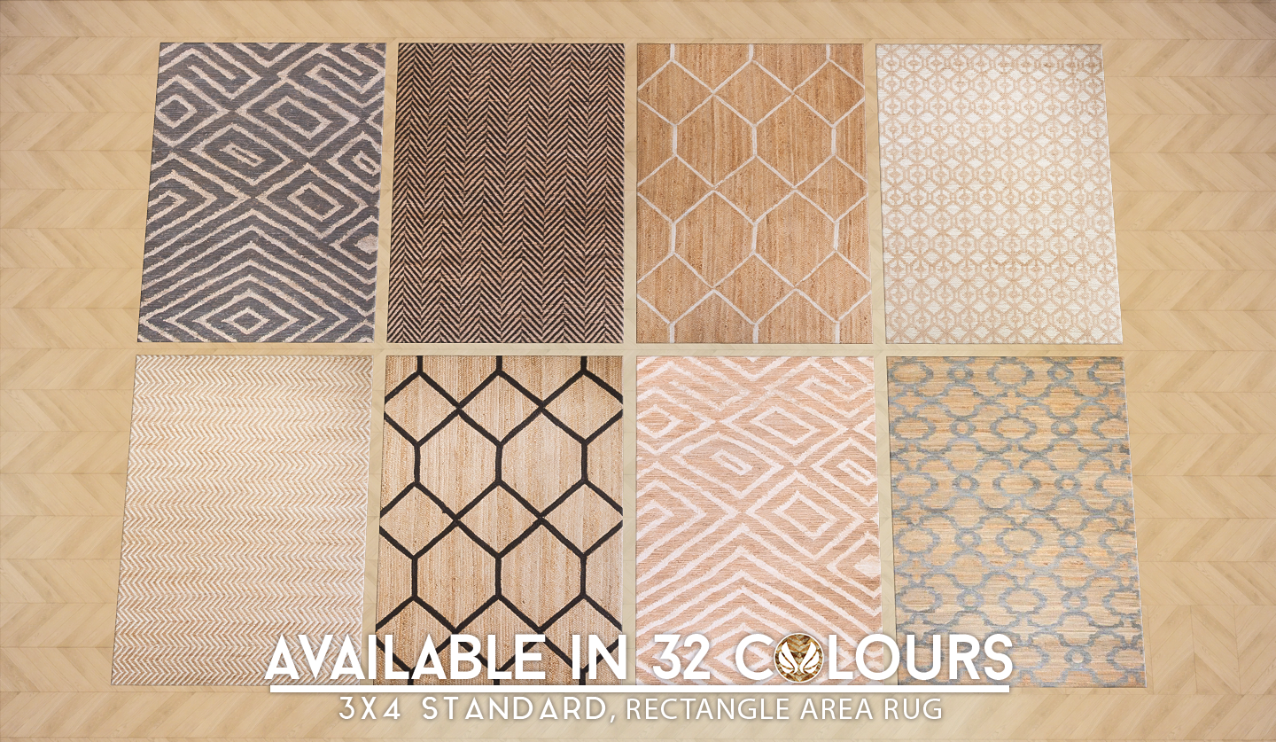 My Sims 4 Blog Updated Patterned Jute Rugs in 32 Styles by Peacemaker ic