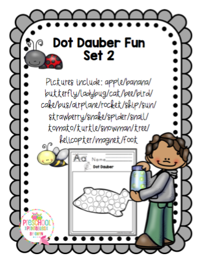 Dot Dauber Fun - Set 2 ~ Preschool Printables