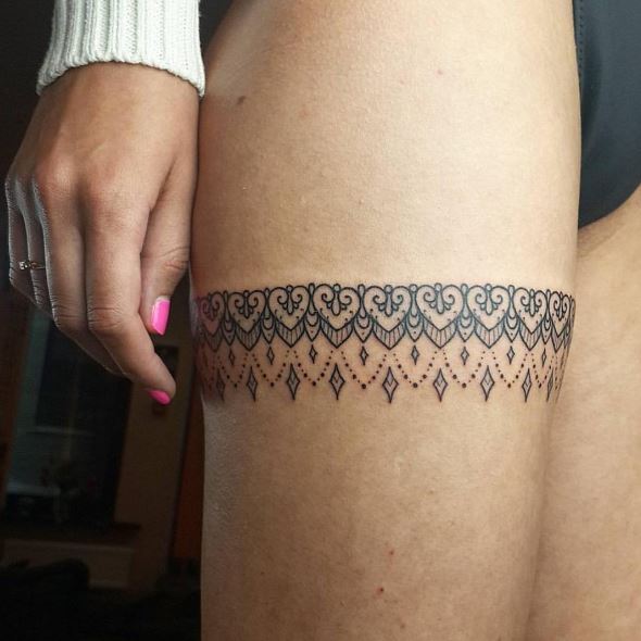 50 Leg Garter Tattoos Ideas and Designs For Women (2018) TattoosBoyGirl